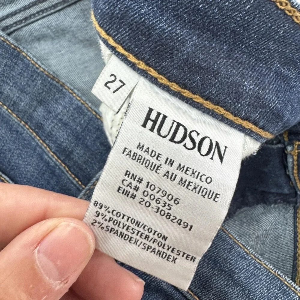 Hudson Jeans Womens‎ 27 Blue Krista Ankle Distressed Skinny Denim Y2K Streetwear